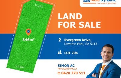 Generous block available to build your first dream home in Davoren Park