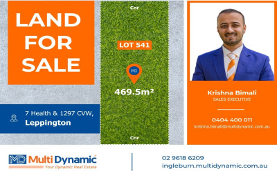 469m² Land | Corner Block - New Release in Prime Leppington Location
