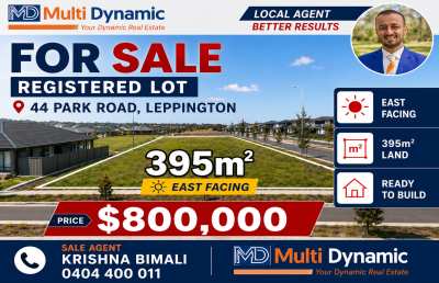 Registered & Ready to Build | Premium 395m² Land in the Heart of Leppington!