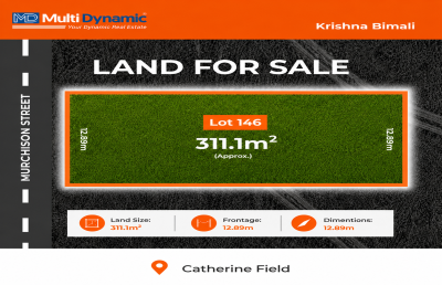 Registered 311.1m² Land | 12.8m Frontage | Catherine Field