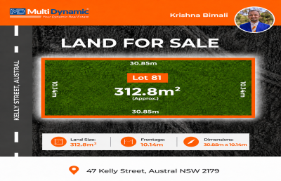 312.8m² Land | Lot 81 | Anticipated Registration Q3 2027 | Kelly Street, Austral